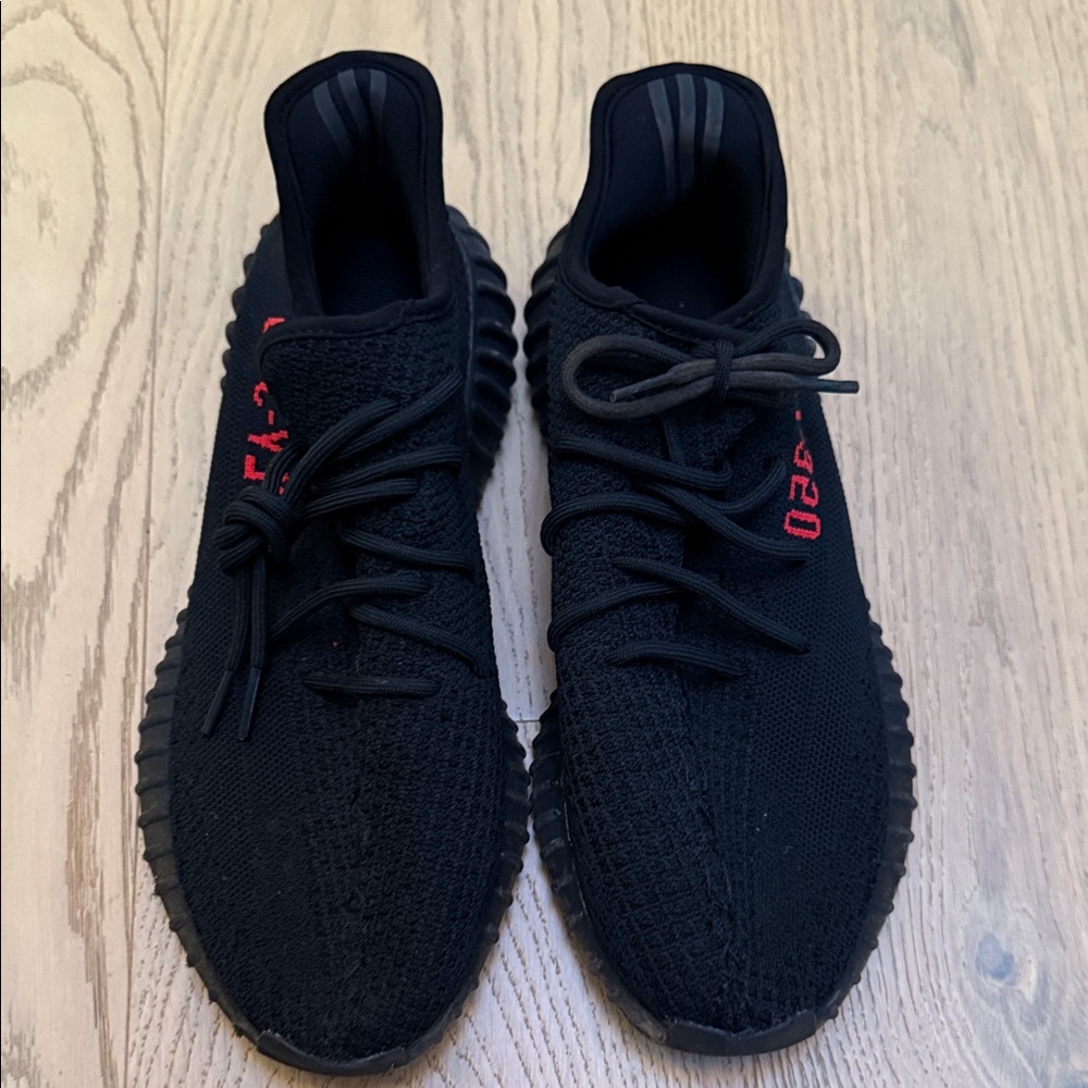 Yeezy Black and Red Sneakers